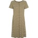 Button dress organic cotton stripes,  army-undyed