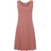 Basic dress organic cotton stripes, rust-undyed