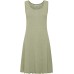 Basic dress organic cotton stripes, green-undyed