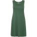 Basic dress organic cotton stripes, green-petrol