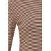 Button dress 3/4 s. organic cotton stripes, brown-undyed