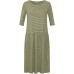 Dress 3/4 sl. dress organic cotton stripes, green-undyed