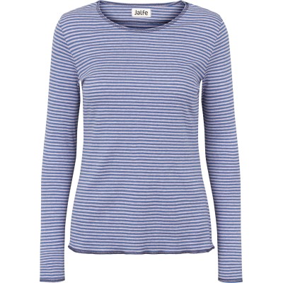 Shirt organic cotton stripes, china blue-rose