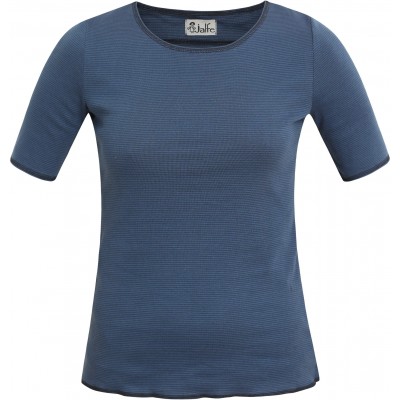 Shirt s/s organic cotton stripes,  blue-dark blue