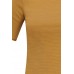 Shirt k/æ økologisk bomuld striber, curry-light brown