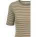 Shirt s/s organic cotton stripes,  army-undyed