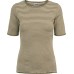Shirt k/æ økologisk bomuld striber, army-natur