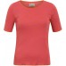 Shirt s/s organic cotton print,  red-orange