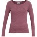 Shirt Baumwolle Ringeln GOTS, rosa-bordeaux