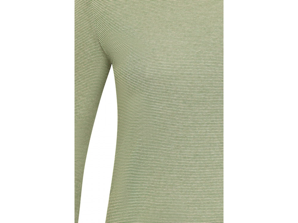 Shirt organic cotton stripes,  green-undyed