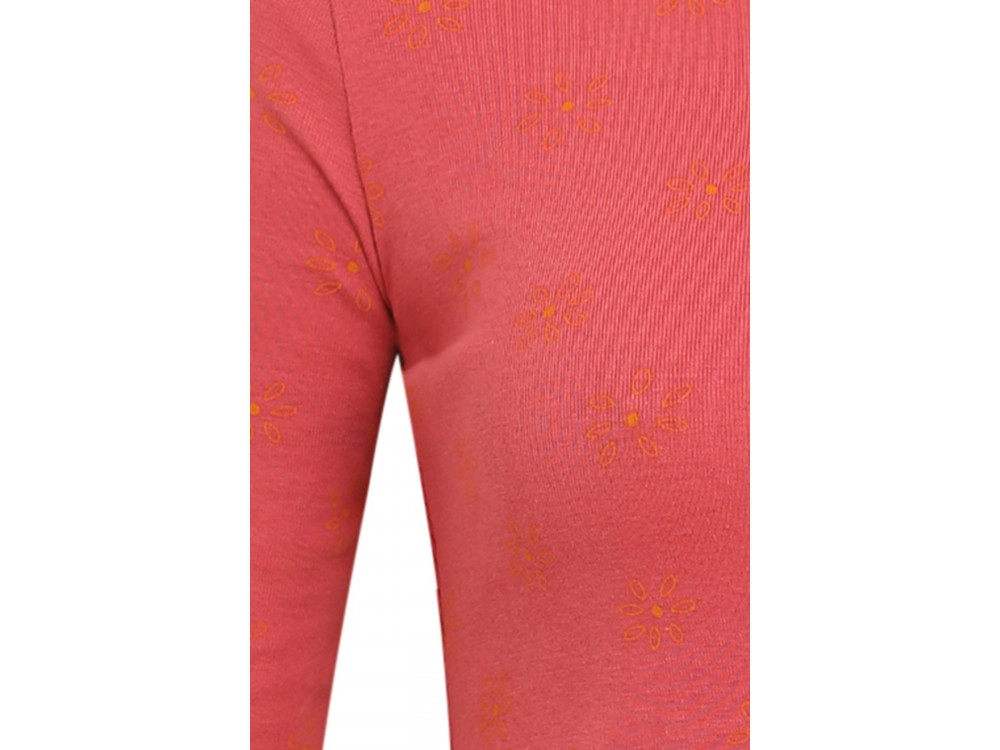 Shirt organic cotton print,  red-orange