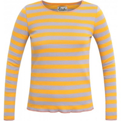 Shirt organic cotton wide stripes,  yellow-purple