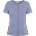 Button shirt s/s organic cotton stripes, china blue-rose