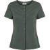Button shirt s/s organic cotton stripes, anthracite-sea