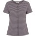 Button shirt s/s organic cotton stripes, anthracite-rose