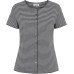 Button shirt s/s organic cotton stripes, anthracite-mouse