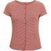 Button shirt s/s organic cotton stripes, rust-undyed