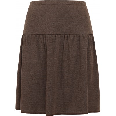 Skirt organic cotton stripes ,  anthracite-brown