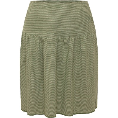 Skirt organic cotton stripes ,  green-undyed