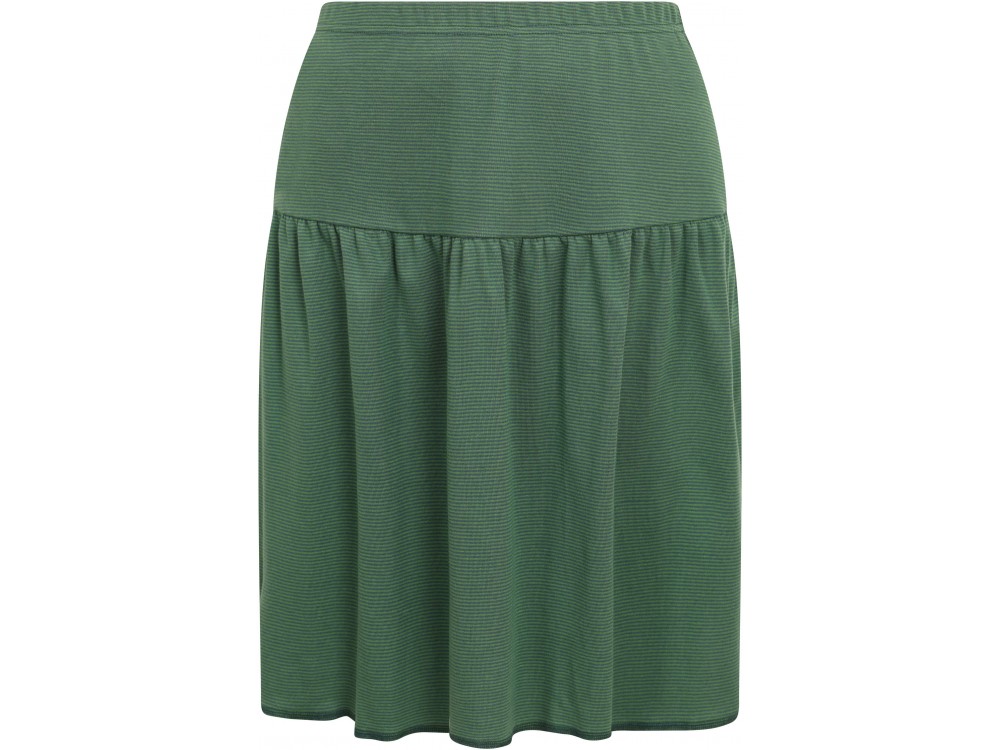 Skirt organic cotton stripes ,  green-petrol