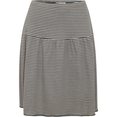 Skirt organic cotton stripes ,  petrol-undyed