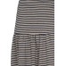 Skirt organic cotton stripes ,  jeans-undyed