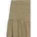 Skirt organic cotton stripes ,  army-undyed